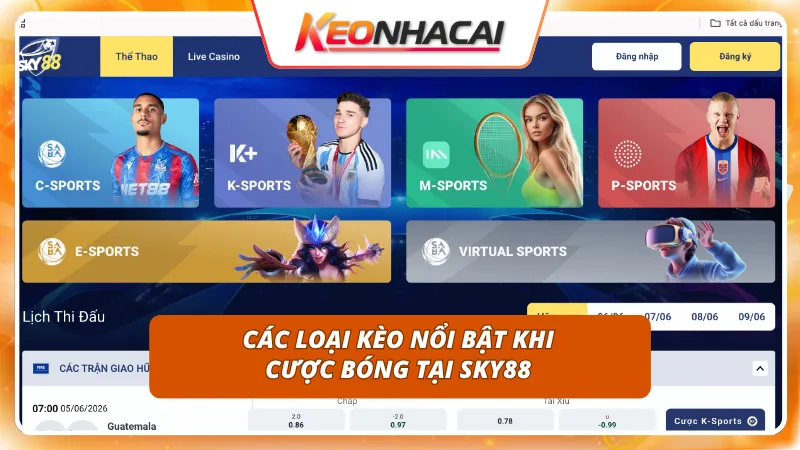 Sky88 5 Hệ thống kèo cược phong phú mang lại cơ hội đầu tư lớn
